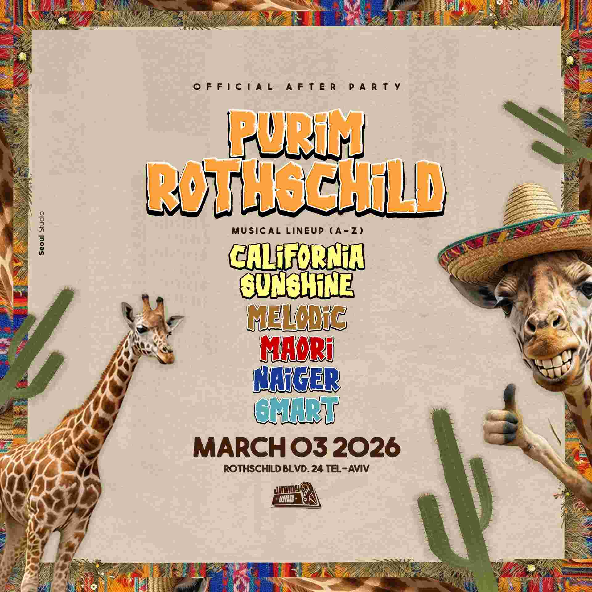 Event image PURIM B’ROTHSCHILD • OFFICIAL AFTER 🌴