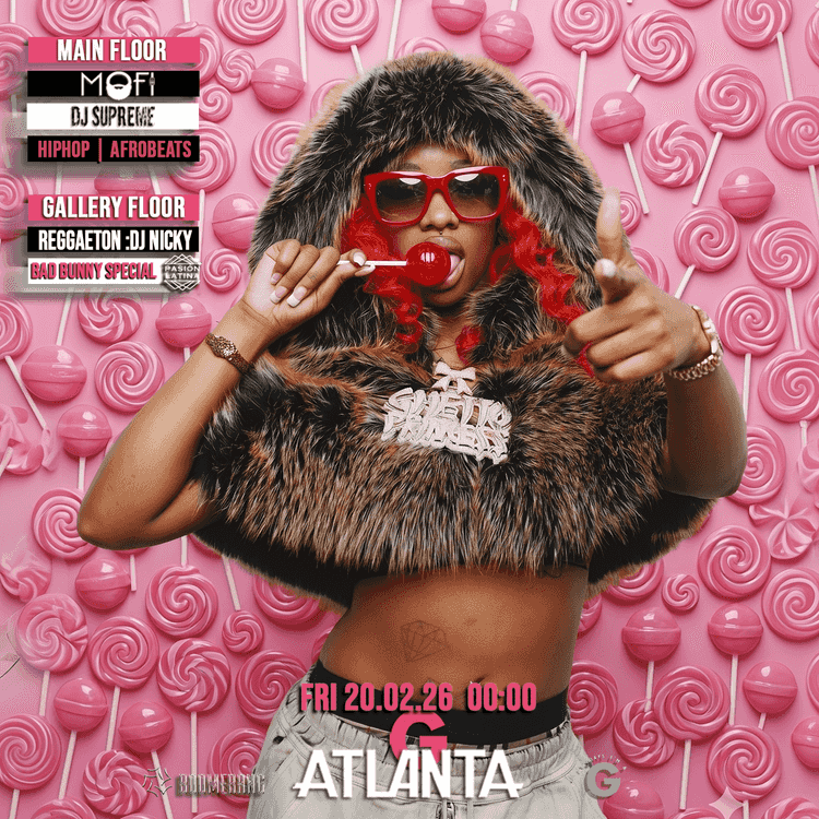 Event image היפהופ / אפרוביטס/ + רחבת רגאטון -20.02 באטלנטה -- Friday 20.02 100% Hiphop/Afrobeats + Reggaeton 2 floors @ ATLANTA