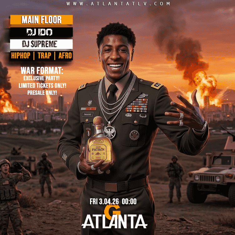 Event image היפהופ / אפרוביטס/ מתכונת מלחמה! -3.4 באטלנטה -- Friday 3.4 100% Hiphop/Afrobeats WAR EDITION @ ATLANTA