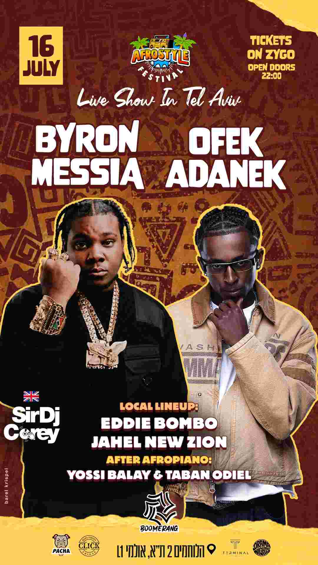 Event image BYRON MESSIA - LIVE SHOW ISRAEL 🎙️🇮🇱
