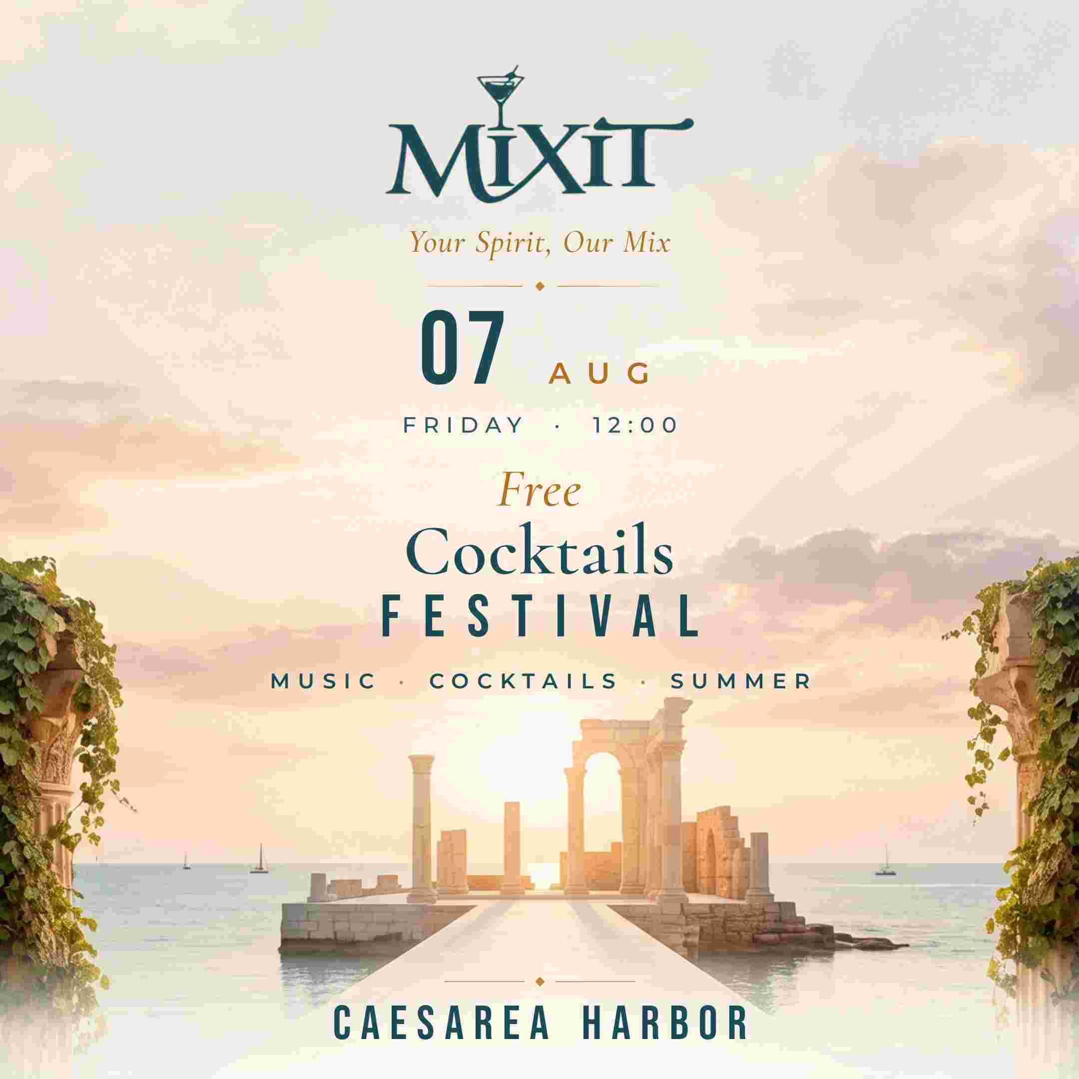 Event image MiXit CoctailsFestival - Caesarea Harbor🏛️