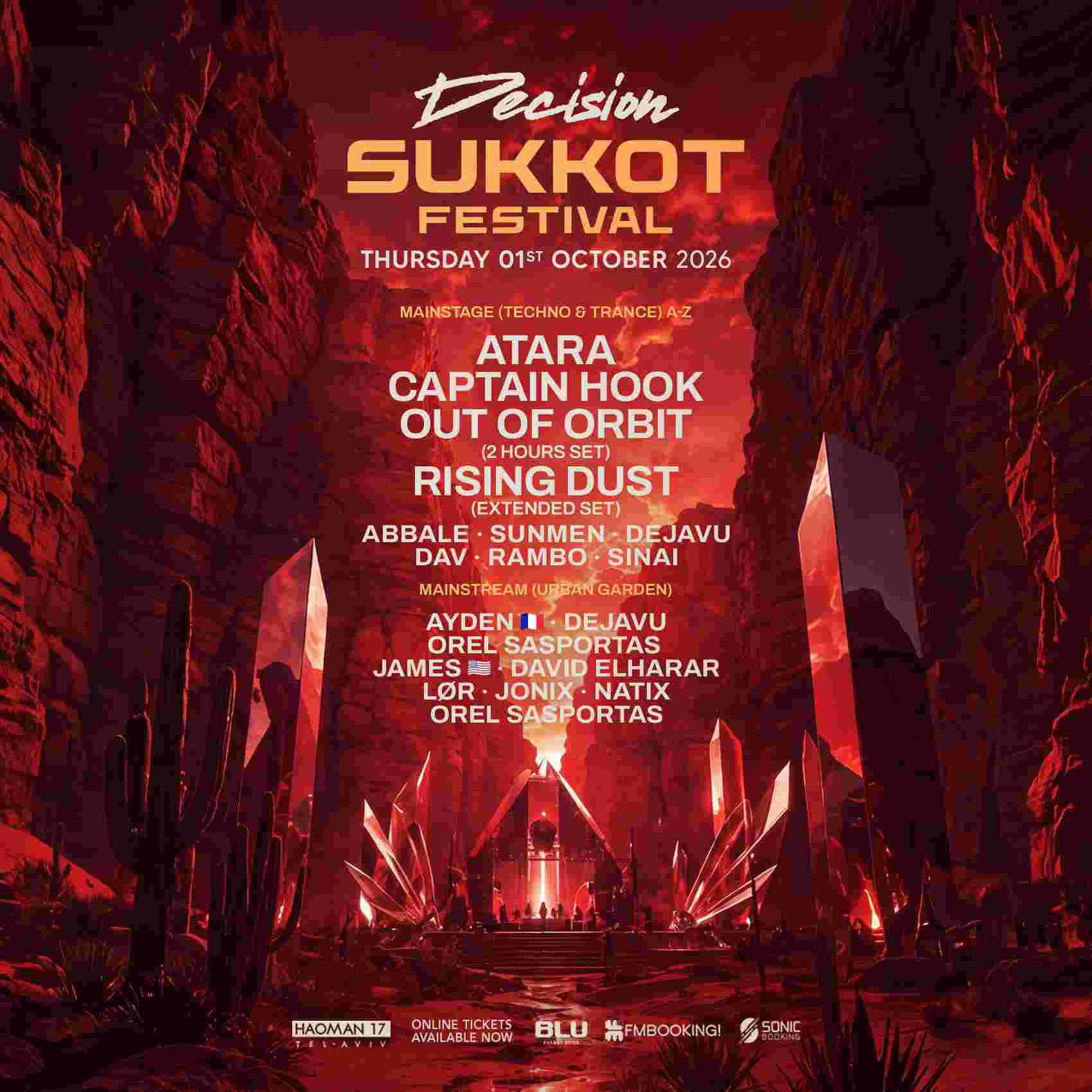 Event image DECISION SUKKOT FESTIVAL • HAOMAN 17 • 01.10