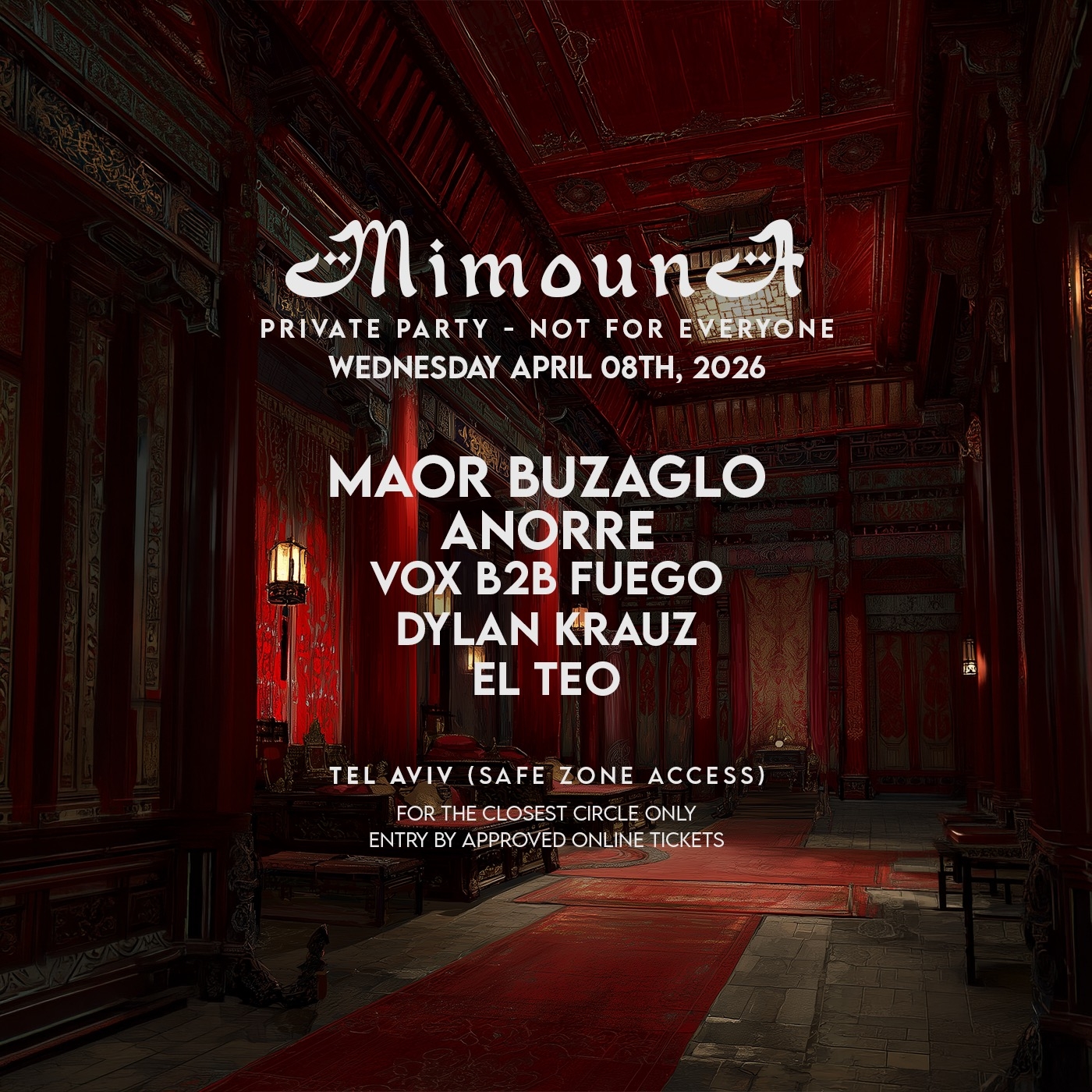 Event image - Mimouna Eve Secret Party // MAOR BUZAGLO