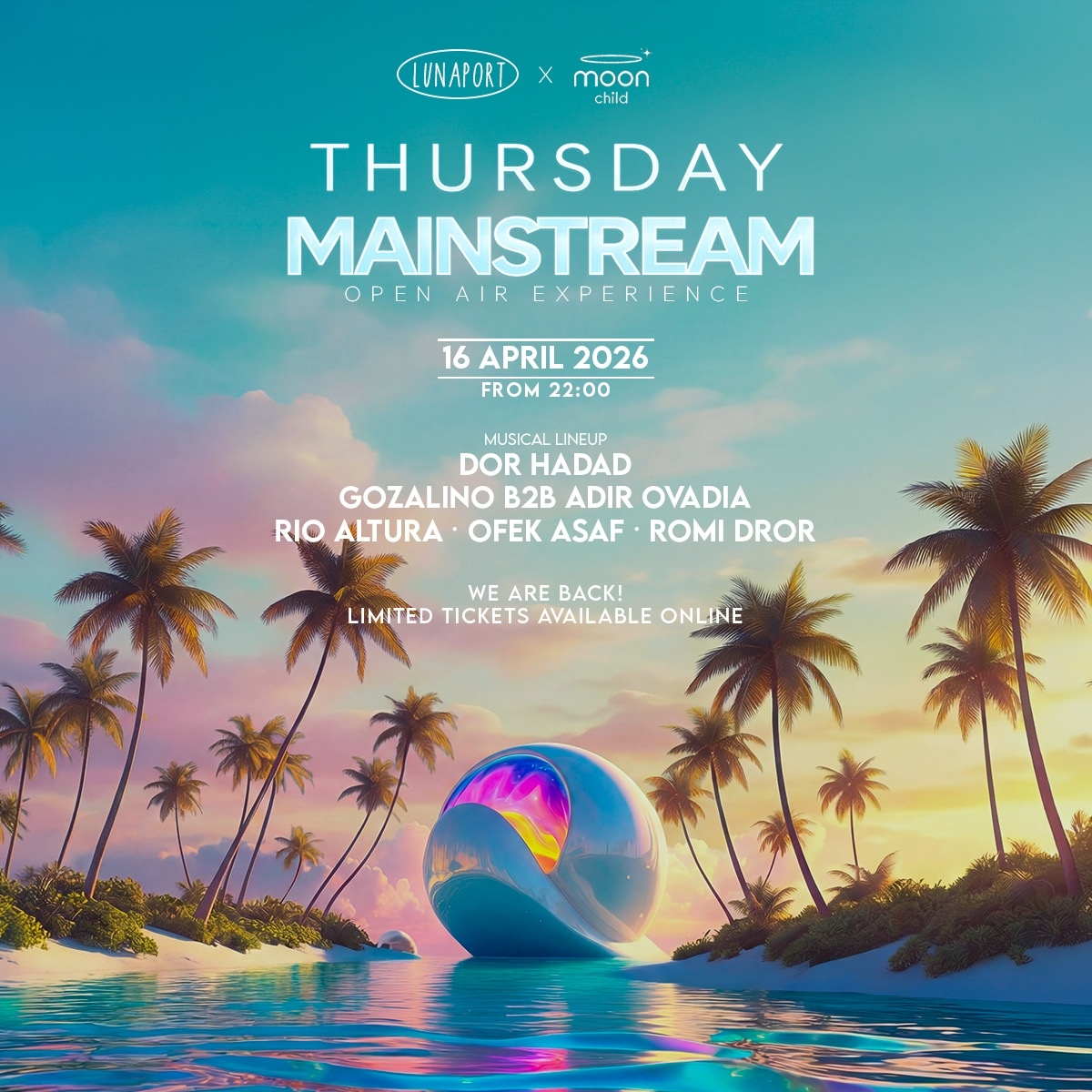 Event image - THURSDAY MOON | OPENING NIGHT | 16.04