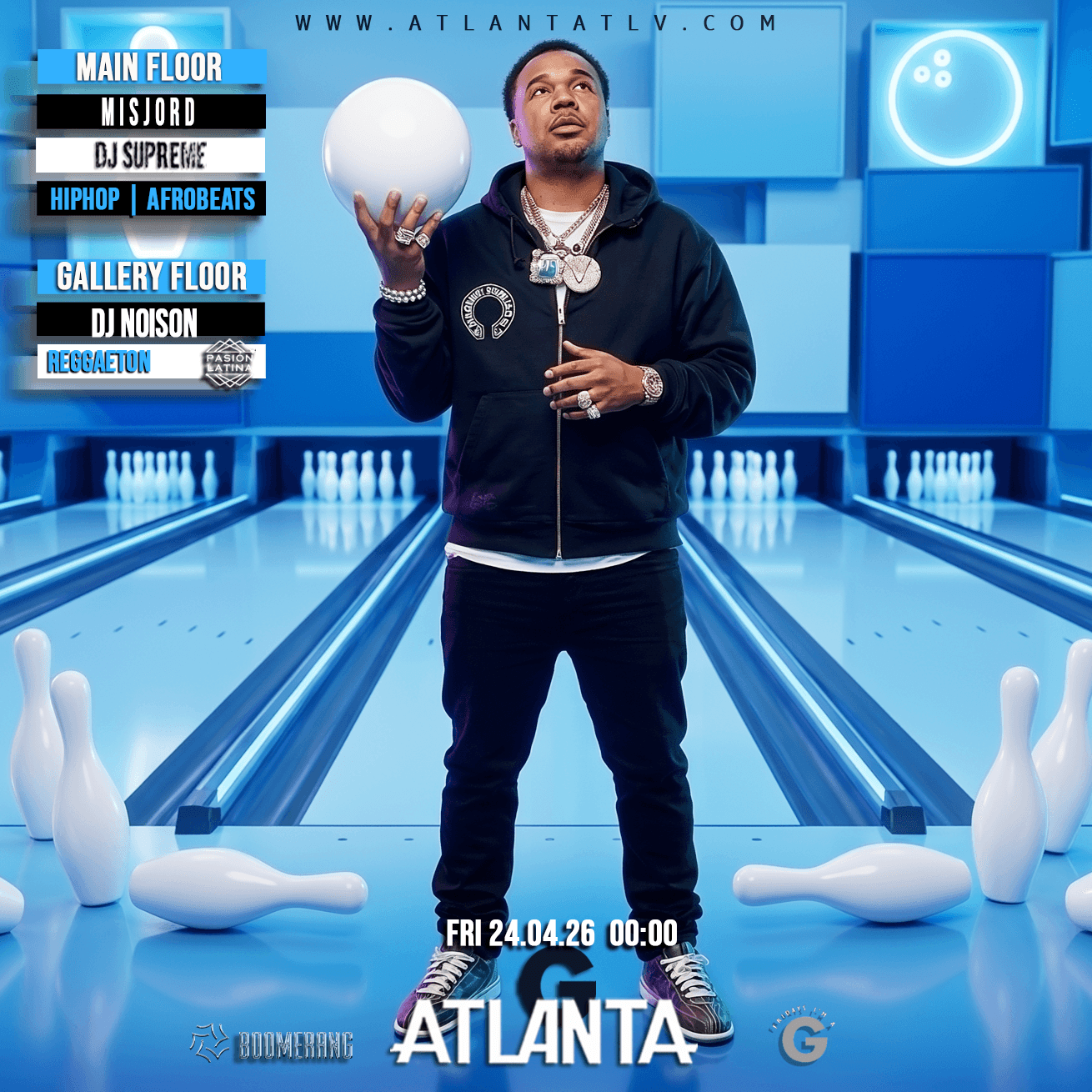 Event image - היפהופ / אפרוביטס/ + רחבת רגאטון -24.04 באטלנטה -- Friday 24.04 100% Hiphop/Afrobeats + Reggaeton 2 floors @ ATLANTA