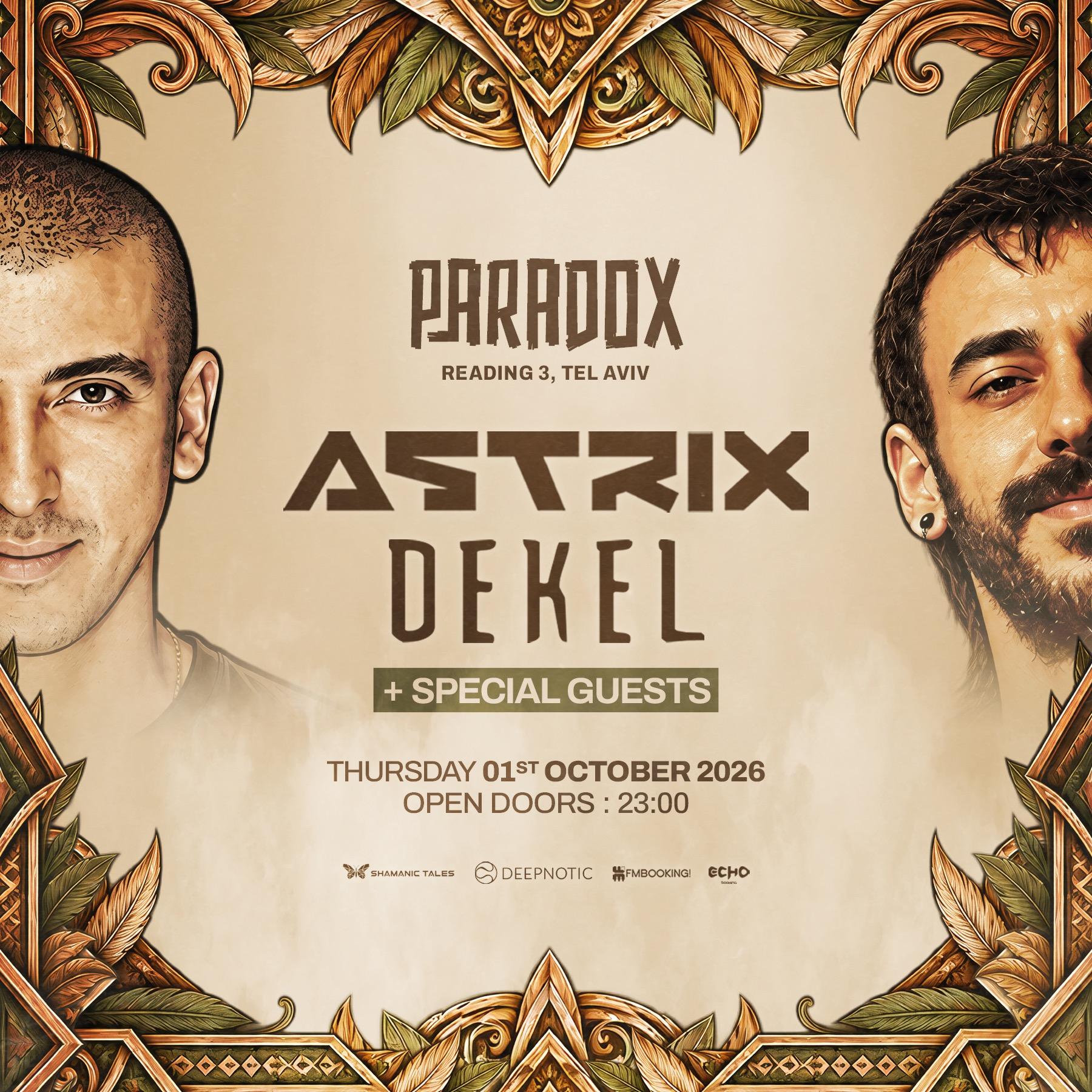Event image - PARADOX SUKKOT - ASTRIX & DEKEL - 1.10