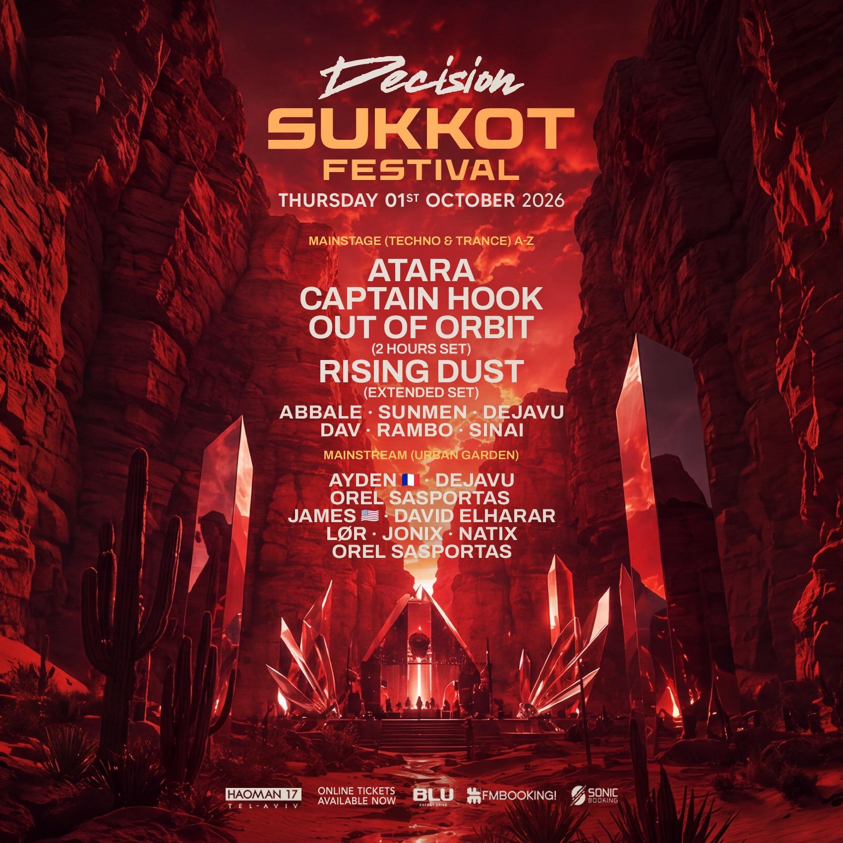 Event image - DECISION SUKKOT FESTIVAL • HAOMAN 17 • 01.10
