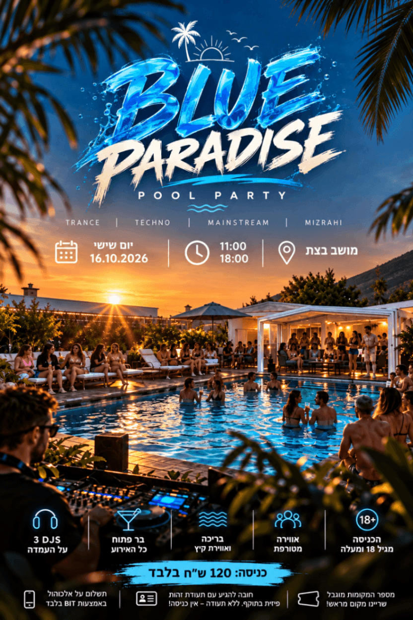 Event image - BLUE PARADISE POOL PARTY 🌴