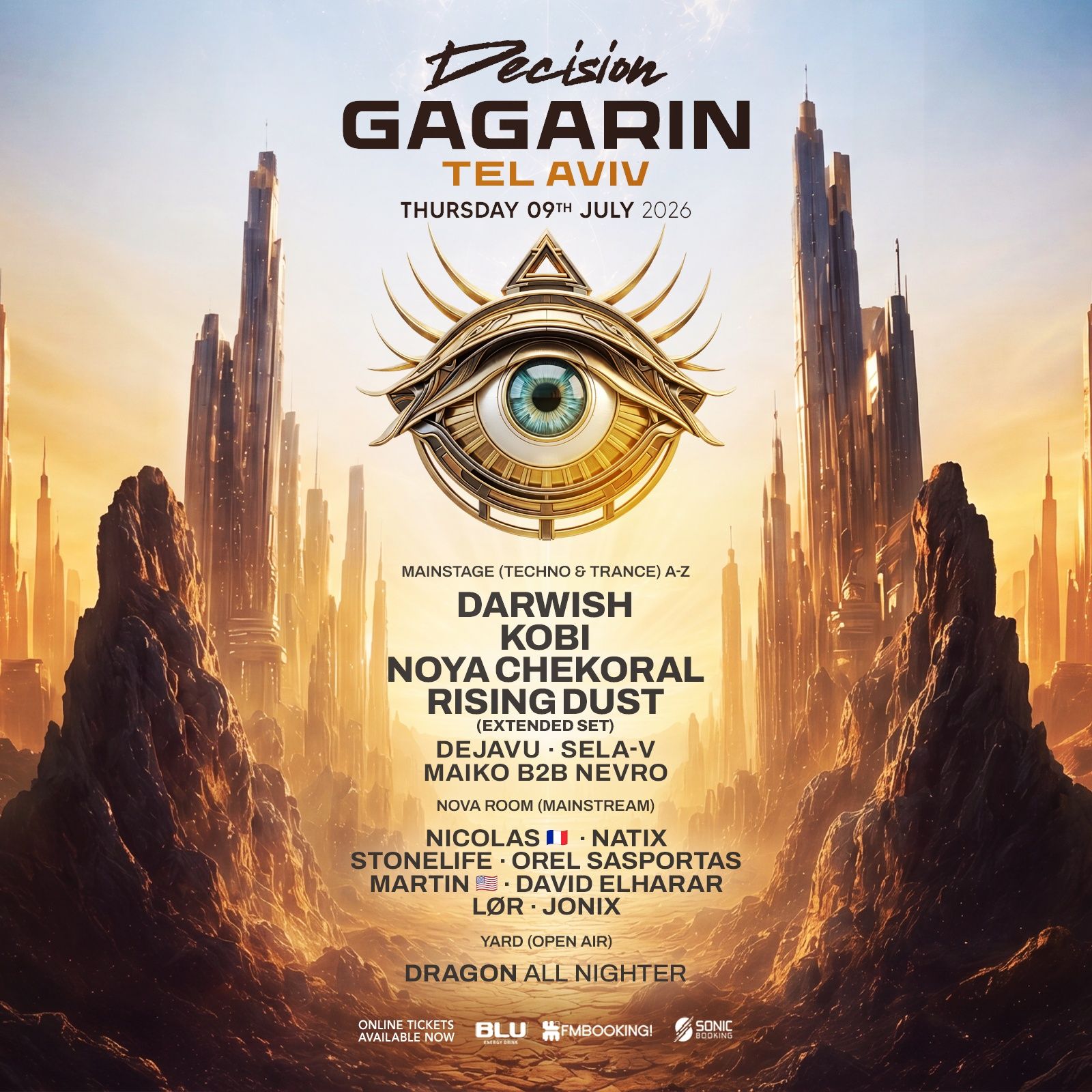 Event image - DECISION GAGARIN TEL AVIV • 3 STAGES • 09.07