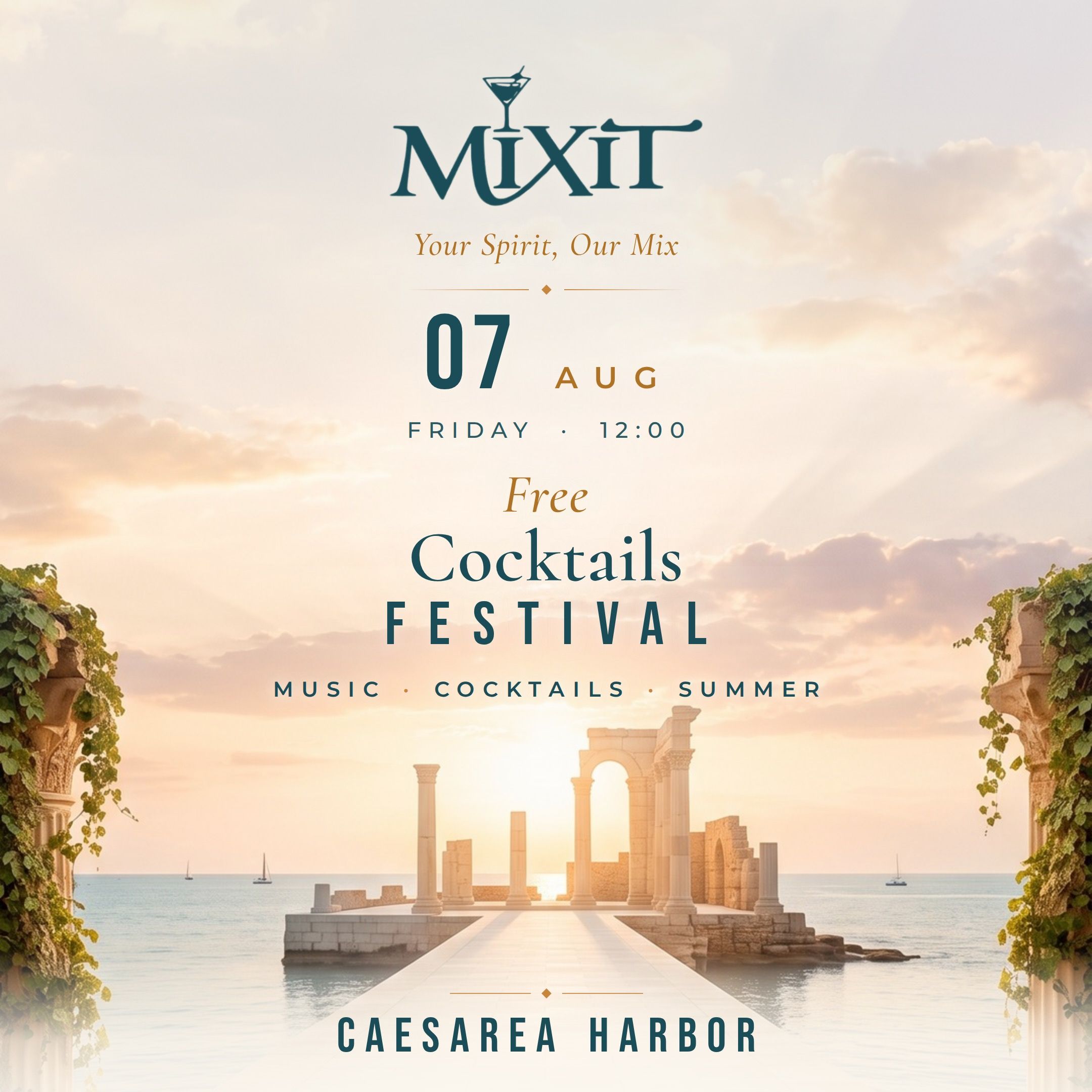 Event image - MiXit CoctailsFestival - Caesarea Harbor๐๏ธ