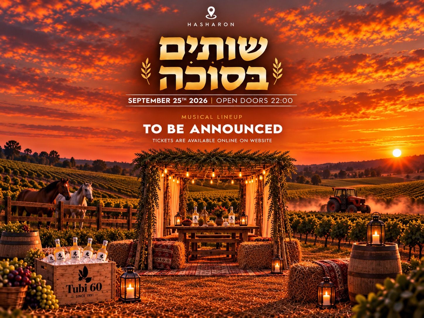 Event image - 🌿 שותים בסוכה - פסטיבל אלכהול חופשי 🍋