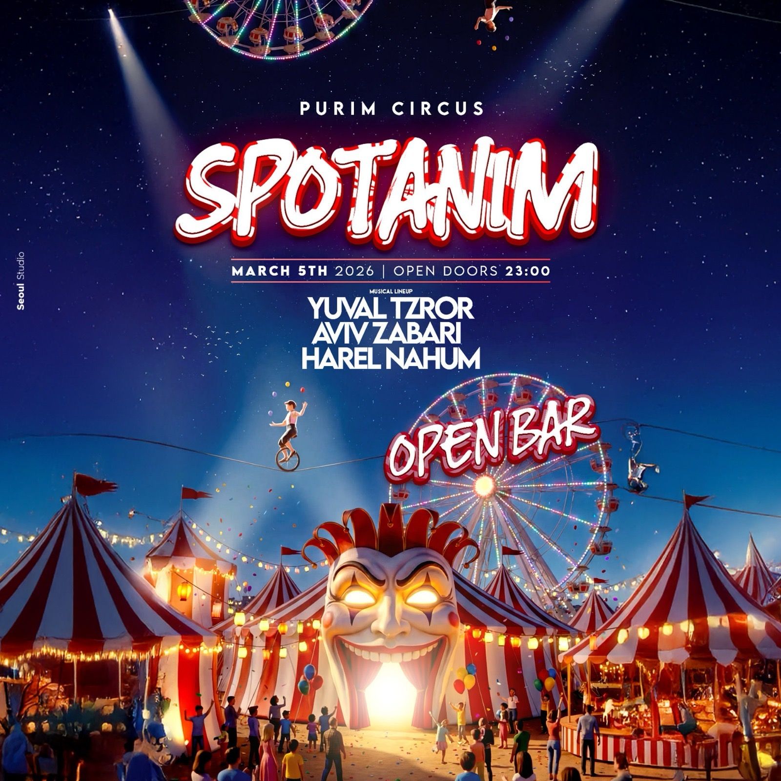 Event image - פורים ספונטנים • אלכוהול חופשי | 05/03 🎪