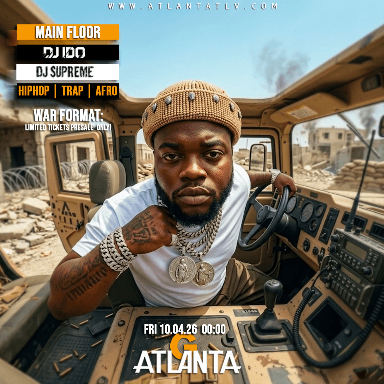 Event image - היפהופ / אפרוביטס/ מתכונת מיוחדת! -10.4 באטלנטה -- Friday 10.4 100% Hiphop/Afrobeats SPECIAL EDITION @ ATLANTA
